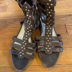 Zara vintage Gladiator leather brown 8 sandals